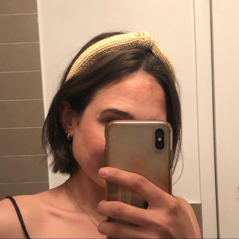 Raffia woven headband